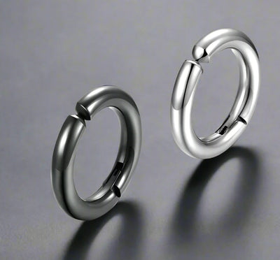 Fausse Paire de Boucles d'Oreilles Simples pour Homme