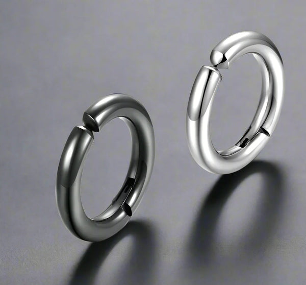 1 pairs Popular Ear Clip Earrings for Men/Women Stainless Steel Painless Punk Black Non Piercing Fake Cartilage Earring