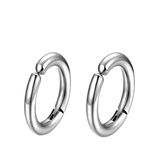 Fausse Paire de Boucles d’Oreilles Simples pour Homme - Argent