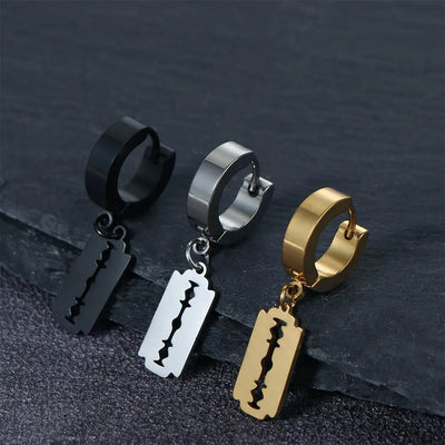 Fausses Boucles d'Oreilles Pendantes Style Punk (Paire)