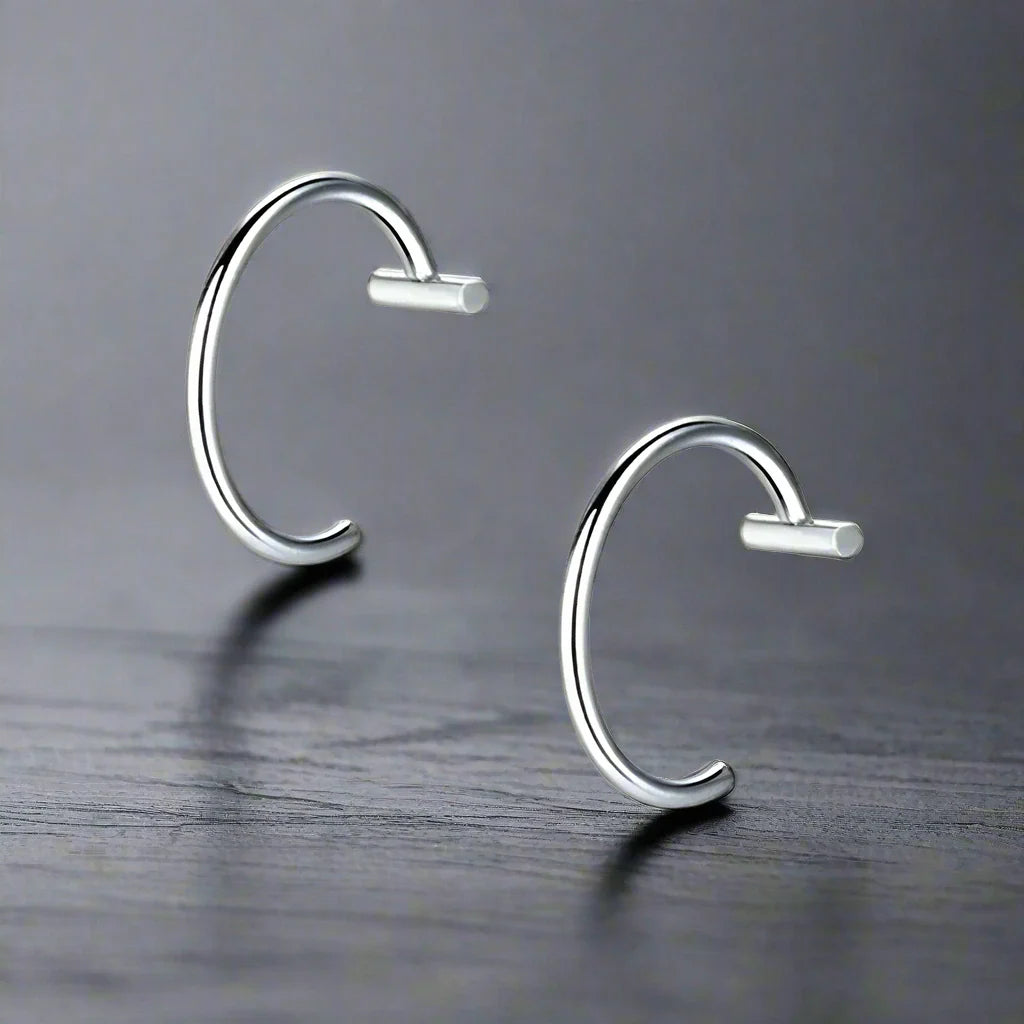 Faux Piercing Lèvre Homme ANNEAU ARGENT
