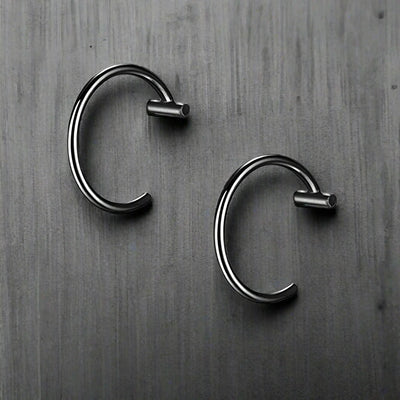 Faux Piercing Lèvre Homme ANNEAU NOIR