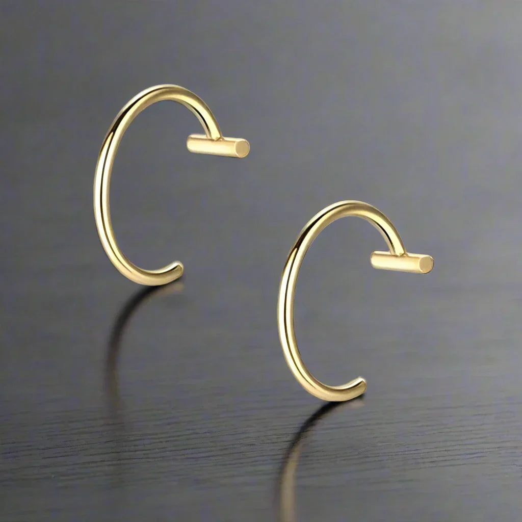 Faux Piercing Lèvre Homme ANNEAU OR - B gold