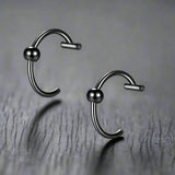 Faux Piercing Lèvre Homme BOULE NOIRE - C black