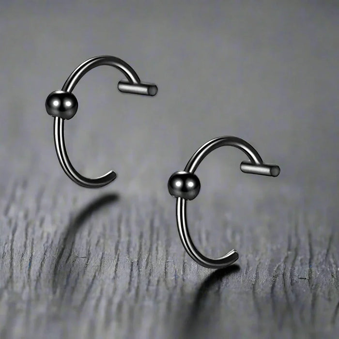 Faux Piercing Lèvre Homme BOULE NOIRE