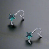Faux Piercing Lèvre Homme ETOILE VERTE