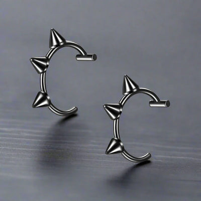 Faux Piercing Lèvre Homme SPIKE NOIR