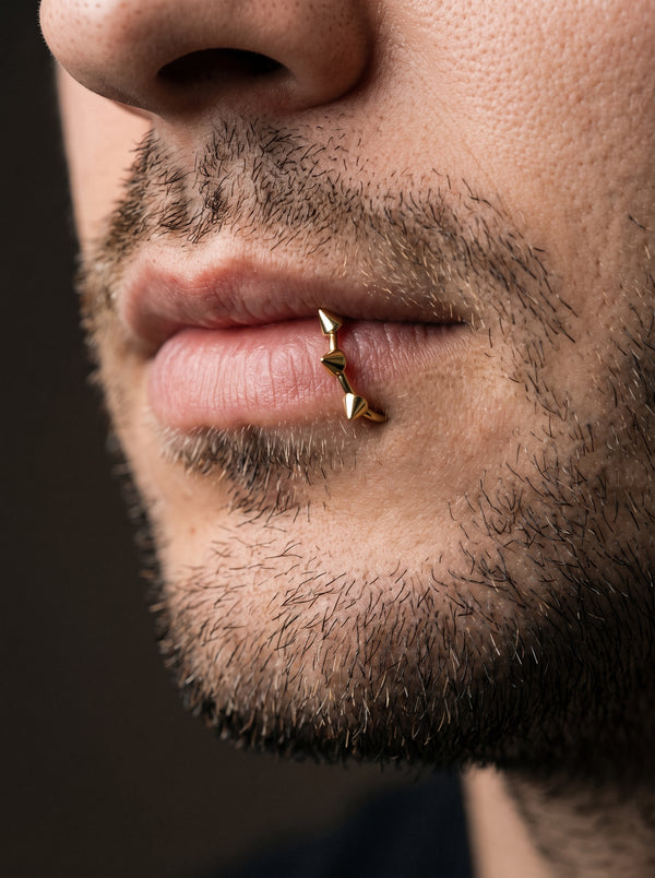 Faux Piercing Lèvre Homme SPIKE OR