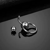 Piercing Nombril à Boules en Acier - Style 4
