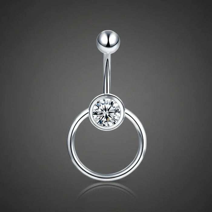 Piercing avec Boule et Diamant (Acier 316L)