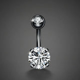 Piercing diamand double boules en acier et argenté
