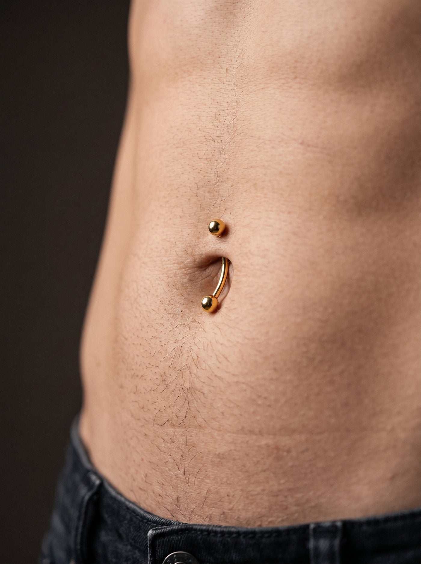 Piercing Doré pour Homme en Acier Inoxydable