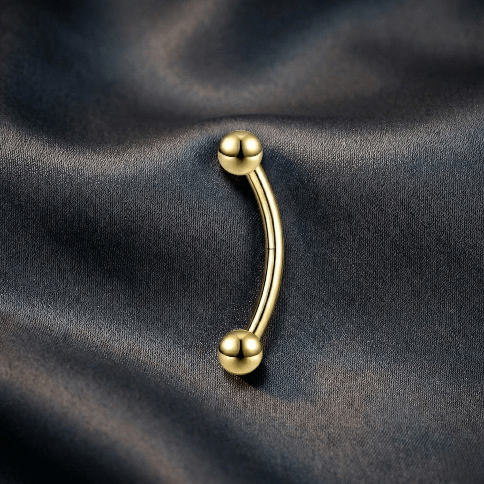Piercing Nombril Doré pour Homme en Acier Inoxydable - Gold 2 1.6X3MM / 12MM