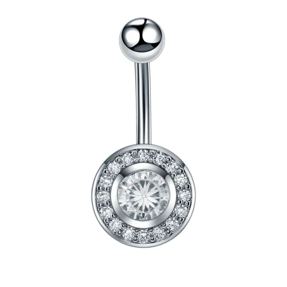 Piercing Nombril ROSACE en ACIER pour homme